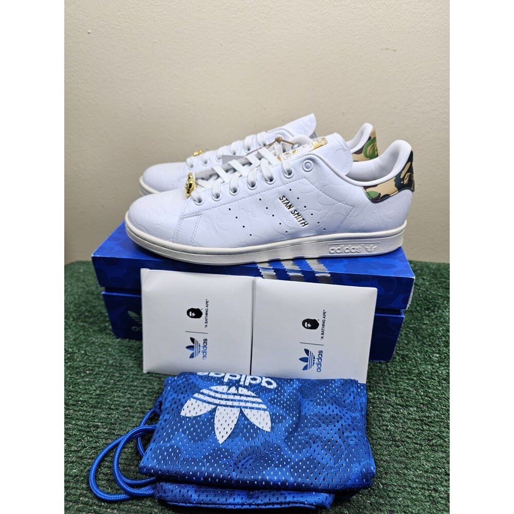 A Bathing Ape × Adidas Originals Stan Smith 30th Anniversary IG1115 Men's 9.5